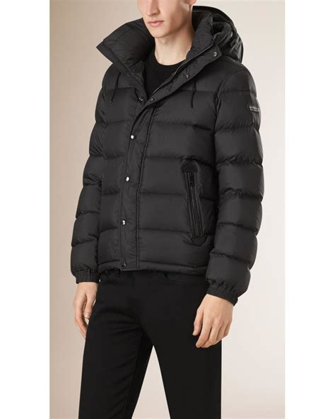 burberry shower proof down filled puffer|Nylon Puffer Jacket in Black .